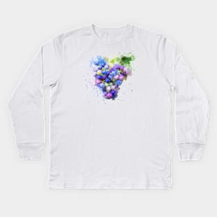 Grape Splash Kids Long Sleeve T-Shirt